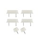 KIT PARACOLPI E TACCHETTO PER SEDILE IN LEGNO Bianco