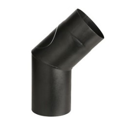 CURVA PORCELLANATA 45 C/ISPEZ D 13CM NERO OPACO TOP