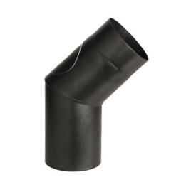 CURVA PORCELLANATA 45 C/ISPEZ D 13CM NERO OPACO TOP
