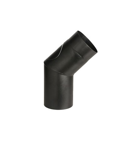CURVA PORCELLANATA 45 C/ISPEZ D 13CM NERO OPACO TOP