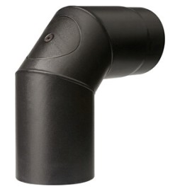 CURVA PORCELLANATA 90 C/ISPEZ D 13CM NERO OPACO TOP