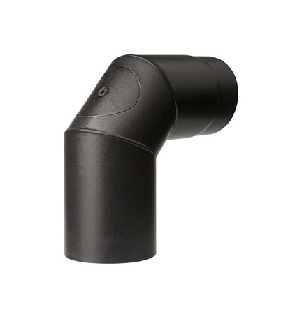 CURVA PORCELLANATA 90 C/ISPEZ D 15CM NERO OPACO TOP