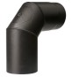CURVA PORCELLANATA 90 C/ISPEZ D 15CM NERO OPACO TOP