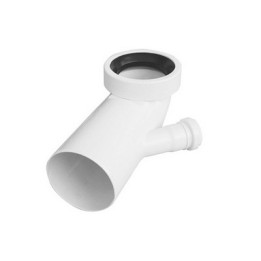 CURVA BIANCA WC ATTACCO BICCHIERE SX VALSIR Diam. 110 / 40