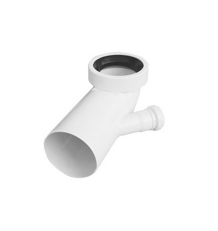 CURVA BIANCA WC ATTACCO BICCHIERE SX VALSIR Diam. 110 / 40