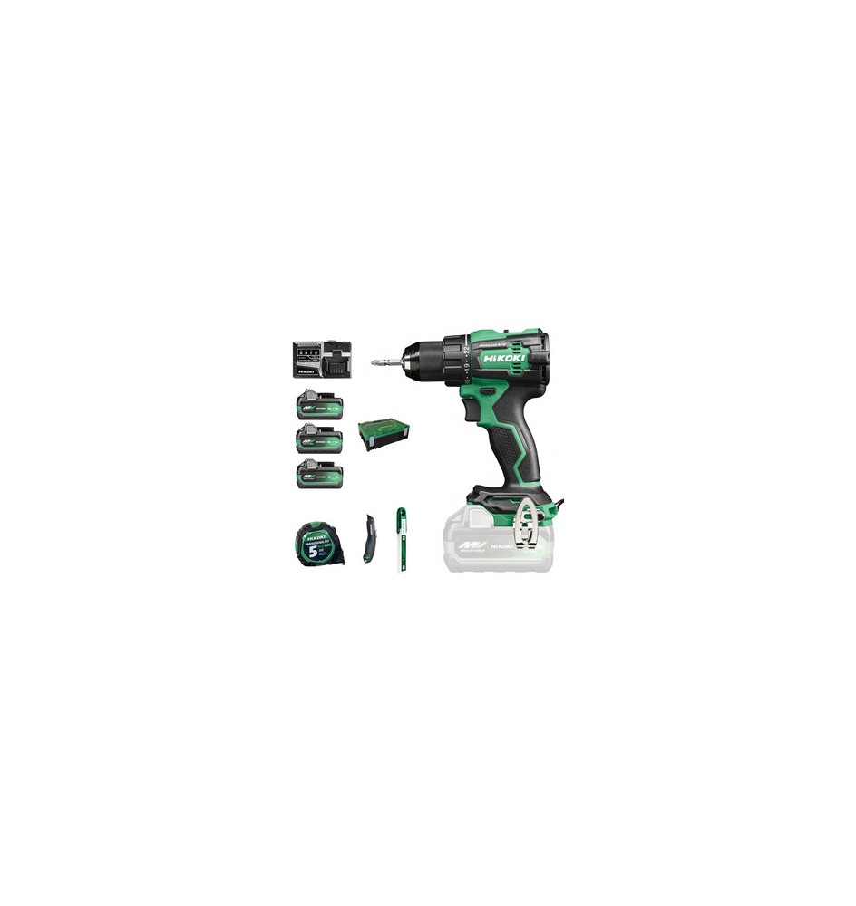 HIKOKI TRAPANO DV18DE 18V C/PERC BRUSH+3BATT+ACC