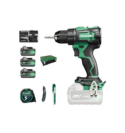 HIKOKI TRAPANO DV18DE 18V C/PERC BRUSH+3BATT+ACC