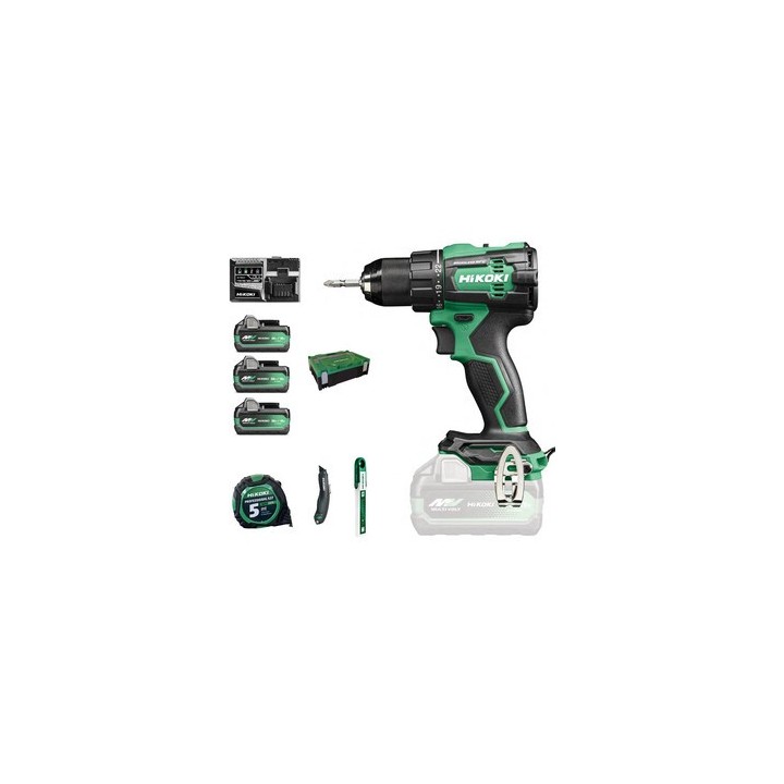 HIKOKI TRAPANO DV18DE 18V C/PERC BRUSH+3BATT+ACC