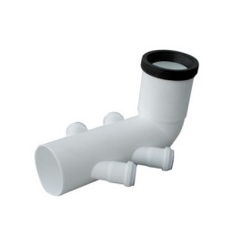 CURVA BIANCA W.C. CON 4 ATTACCHI VALSIR Diam. 110 / 40