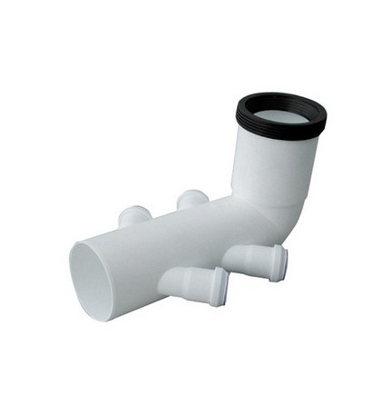 CURVA BIANCA W.C. CON 4 ATTACCHI VALSIR Diam. 110 / 40