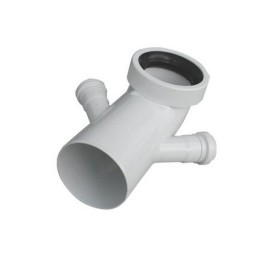 CURVA BIANCA WC ATTACCO BICCHIERE DOPPIO VALSIR Diam. 110 / 40