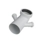 CURVA BIANCA WC ATTACCO BICCHIERE DOPPIO VALSIR Diam. 110 / 40