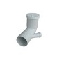 CURVA BIANCA WC PROLUNGATA ATTACCO BICCHIERE SX VALSIR Diam. 110 / 50