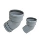 CURVA IN PP RIDUZIONE AL PVC DIAM. 110 / 100 VALSIR 15° senza oring