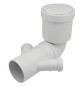 CURVA WC PROLUNGATA CON DOPPIO ATTACCO Diam. 90/50