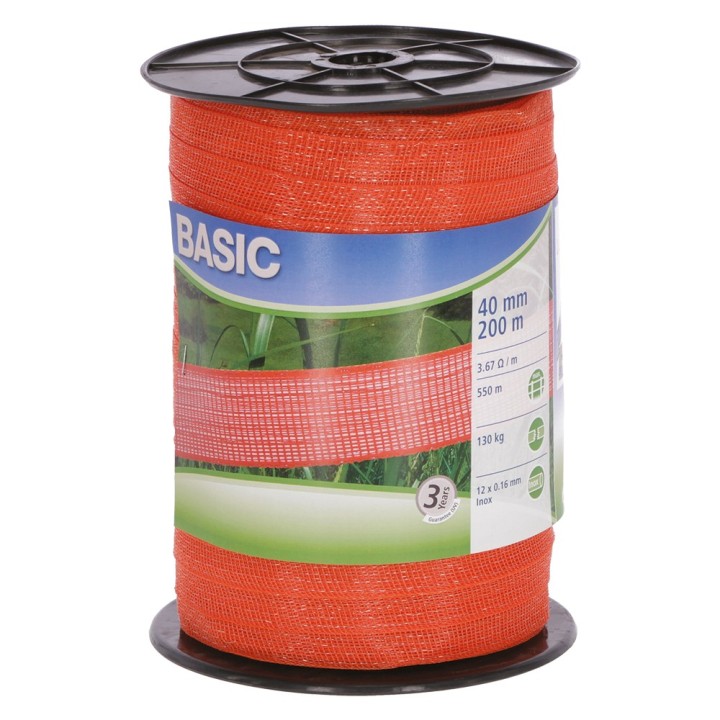 FETTUCCIA ELETTRICA H 20 mm - 6 fili - mt. 200 arancio