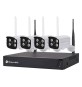KIT VIDEOSORVEGLIANZA WIRELESS '455050' NVR wireless + 4 telecamere 3 MPX
