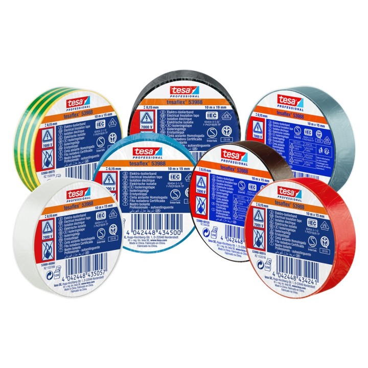 NASTRO ISOLANTE 'PROFESSIONAL 53988' mm. 15 x 10 mt - marrone
