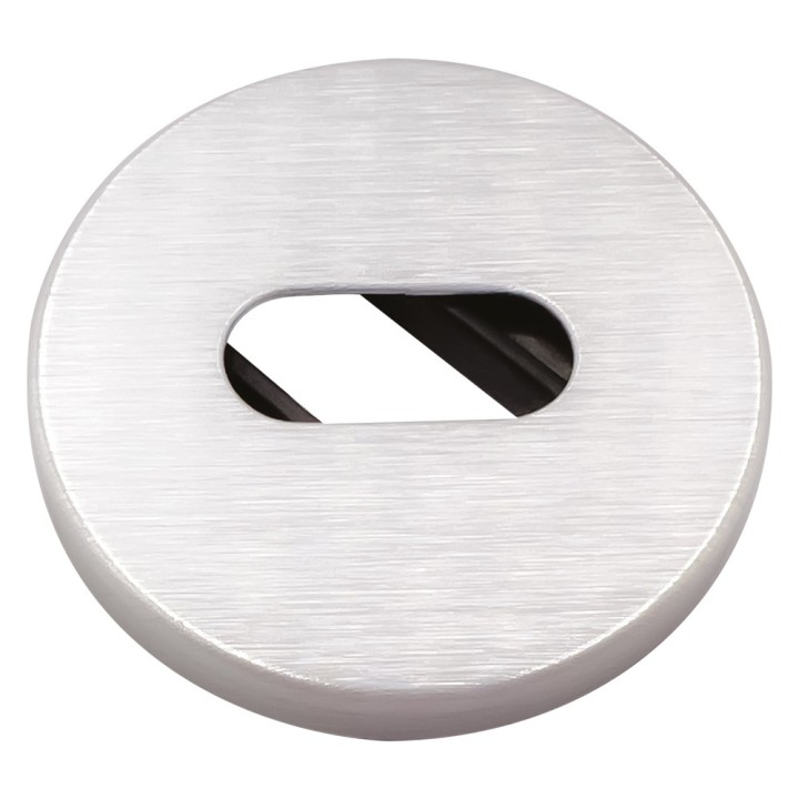 BOCCHETTA TONDA PER MANIGLIA 'FLOSS' mm 45 - cromo satinato - foro Yale