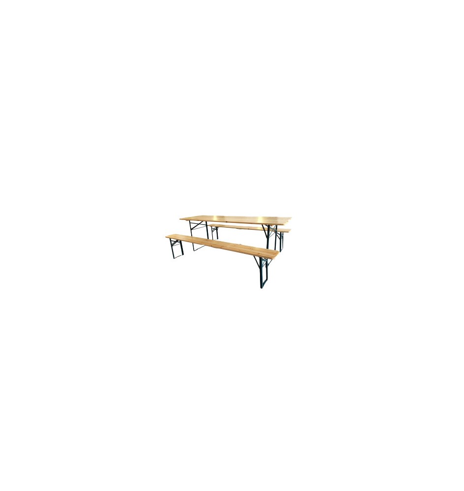 C SET BIRRERIA C/PANCHE LEGNO/METALLO 220X80X76CM