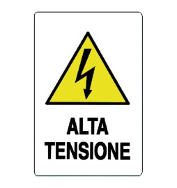CARTELLO 'ALTA TENSIONE' cm 20 x 30