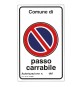 CARTELLO 'PASSO CARRABILE' cm 60 x 40