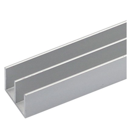 PROFILO PER FAI DA TE TIPO DOPPIA 'U' mm 16 x 12 x 1 - mt 1 col.argento