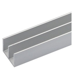 PROFILO PER FAI DA TE TIPO DOPPIA 'U' mm 20 x 18 x 1 - mt 1 col.argento