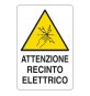CARTELLO 'ATTENZIONE RECINTO ELETTRICO' cm 20 x 30