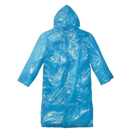 IMPERMEABILE TASCABILE MONOUSO 'BOXER' taglia uomo - col.azzurro
