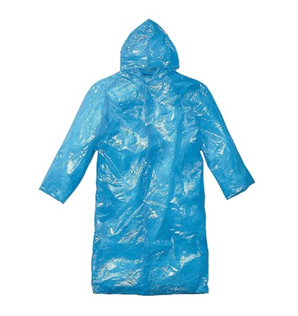 IMPERMEABILE TASCABILE MONOUSO 'BOXER' taglia uomo - col.azzurro