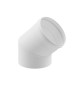 CURVA 45° IN ACCIAIO AISI 304L PER CAPPE Diam. 140 Bianco