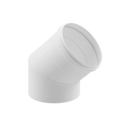 CURVA 45° IN ACCIAIO AISI 304L PER CAPPE Diam. 150 Bianco