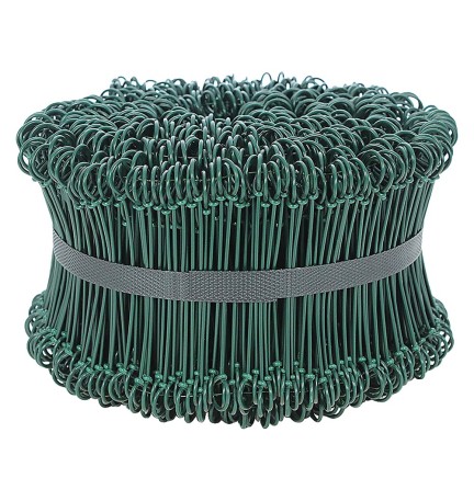 LEGACCI FILO FERRO PLASTIFICATO mm 120 - cf.1000 pz colore verde