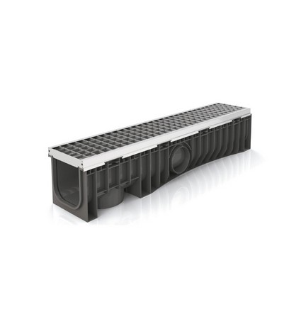 CANALE TECHNODRAIN EVOMAX 150H CON GRIGLIA Griglia acc. zinc./inox 30