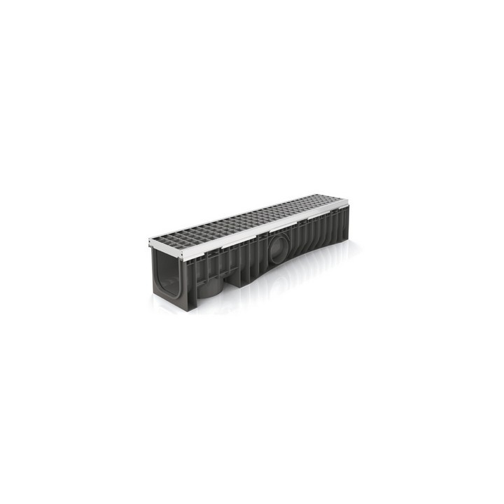 CANALE TECHNODRAIN EVOMAX 150H CON GRIGLIA Griglia acc. zinc./inox 30
