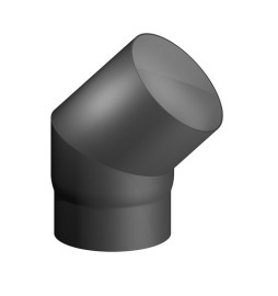 CURVA ACCIAIO AL CARBONIO SMALTATO 45° MF PER STUFE A LEGNA Diam. 140