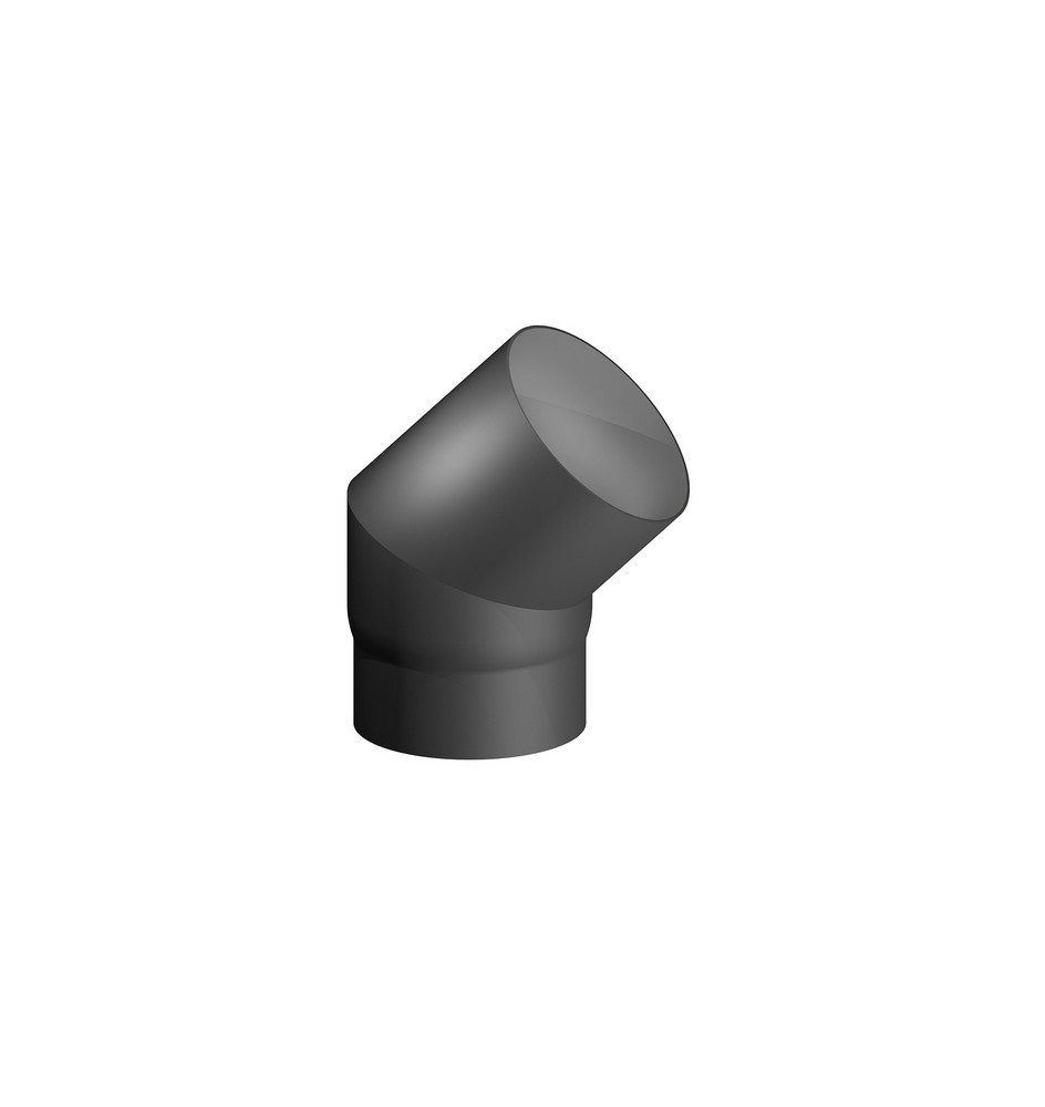 CURVA ACCIAIO AL CARBONIO SMALTATO 45° MF PER STUFE A LEGNA Diam. 140