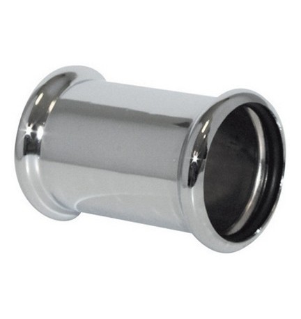 GIUNZIONE IN OTTONE CROMATO CON OR Diam. 32