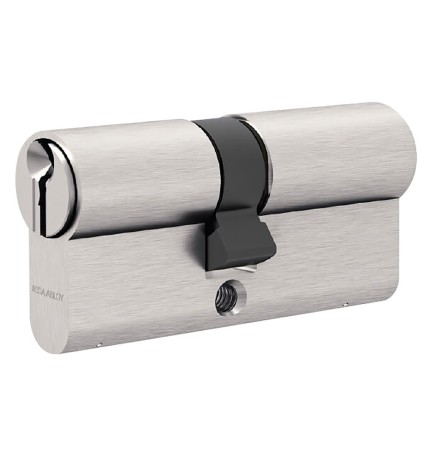 CILINDRO PROFILATO DOPPIO SERIE 'GEMMA' mm 25+10+35  70 (30+40) nichelato