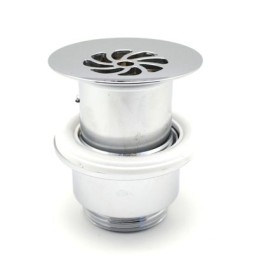 PILETTA DAISY A GRIGLIA IN OTTONE CROMO CON TROPPO PIENO Diam. 63x1"1/4