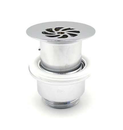 PILETTA DAISY A GRIGLIA IN OTTONE CROMO CON TROPPO PIENO Diam. 63x1"1/4