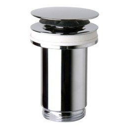 PILETTA "U CLICKER" OTTONE CROMO SENZA TROPPO PIENO Diam. 63 x 1"1/4