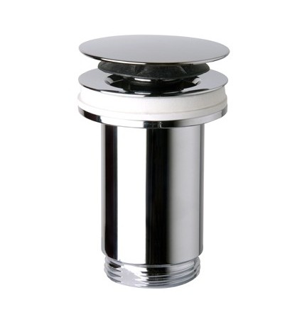 PILETTA "U CLICKER" OTTONE CROMO SENZA TROPPO PIENO Diam. 63 x 1"1/4