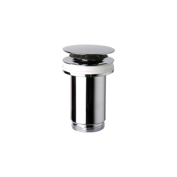 PILETTA "U CLICKER" OTTONE CROMO SENZA TROPPO PIENO Diam. 63 x 1"1/4
