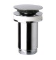 PILETTA "U CLICKER" OTTONE CROMO SENZA TROPPO PIENO Diam. 63 x 1"1/4