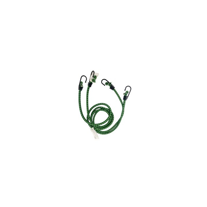 C SET 2 FUNI ELASTICHE D.8 C/2 GANCI FE 120 VERDE