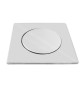 PIASTRA QUADRA ACCIAIO CON COPERCHIO PER GRIGLIA POZZETTI 200x130 mm