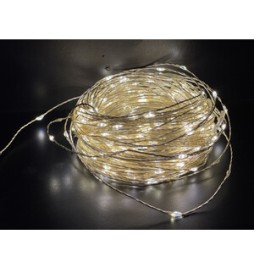 CATENA LUMINOSA 180 GOCCE LED C/GIOCHI BIA CALDO