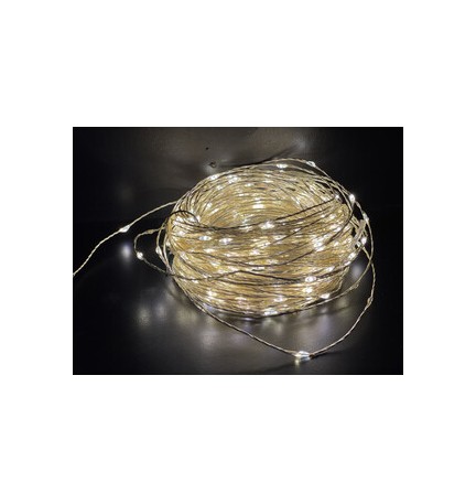 CATENA LUMINOSA 180 GOCCE LED C/GIOCHI BIA CALDO